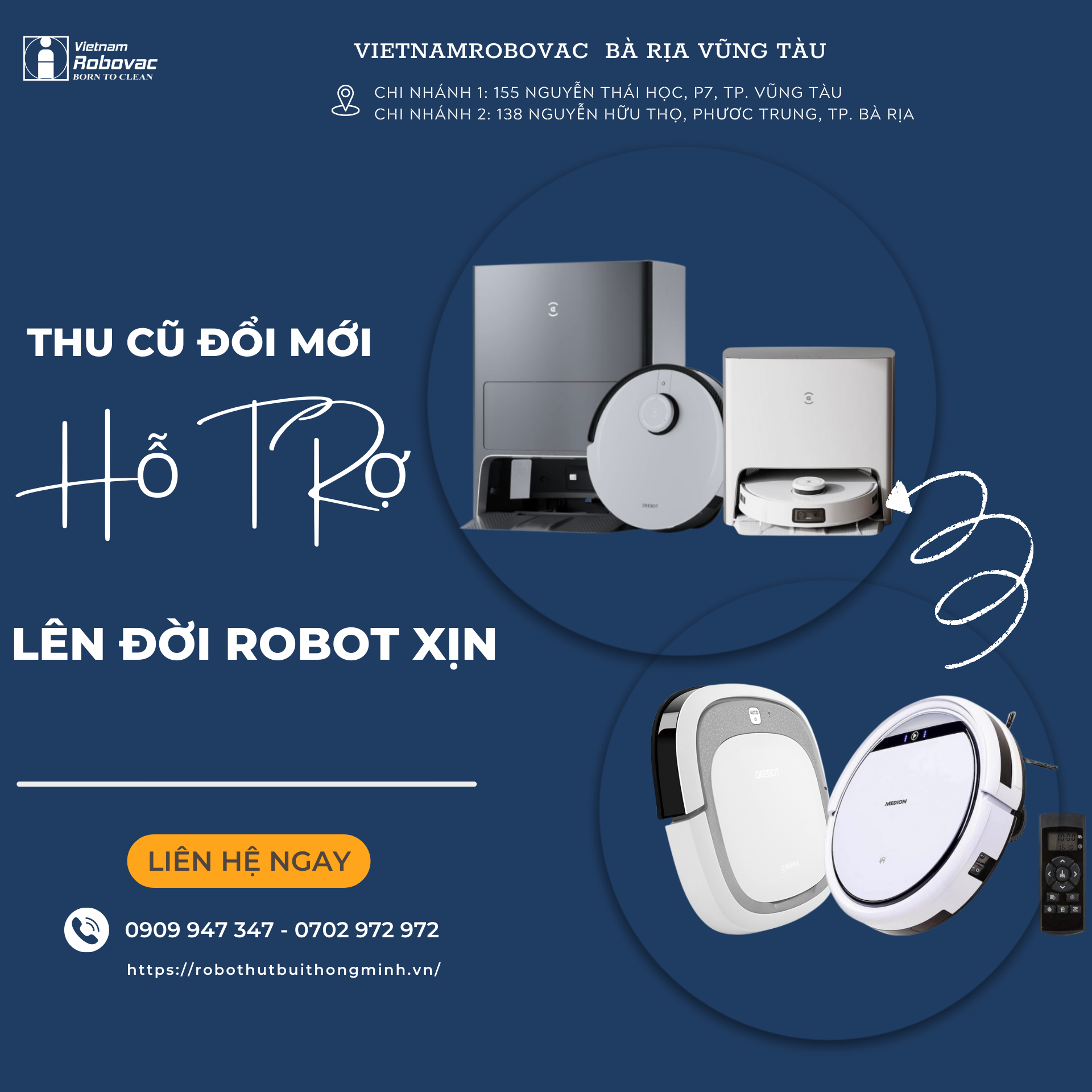 Thu cũ đổi mới robot hút bụi, Hỗ trợ lên đời ROBOT xịn
