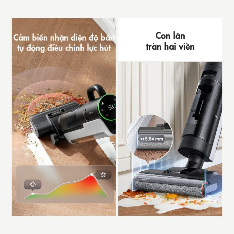 MÁY HÚT BỤI LAU SÀN KHÔ VÀ ƯỚT DREAME H12 DUAL