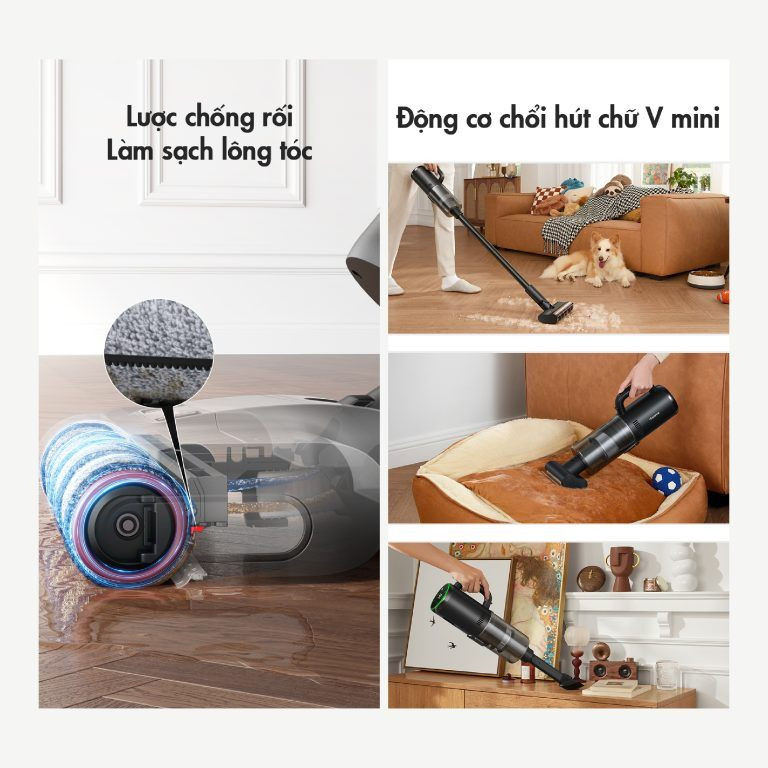 MÁY HÚT BỤI LAU SÀN KHÔ VÀ ƯỚT DREAME H12 DUAL