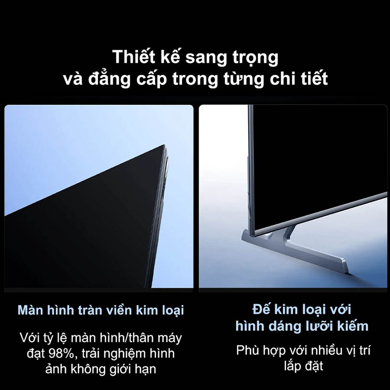 Thiết kế tràn viền kim loại Xiaomi